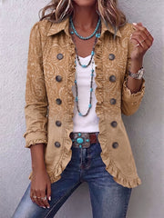 Crestelle | Veste à volants avec imprimé à motifs western