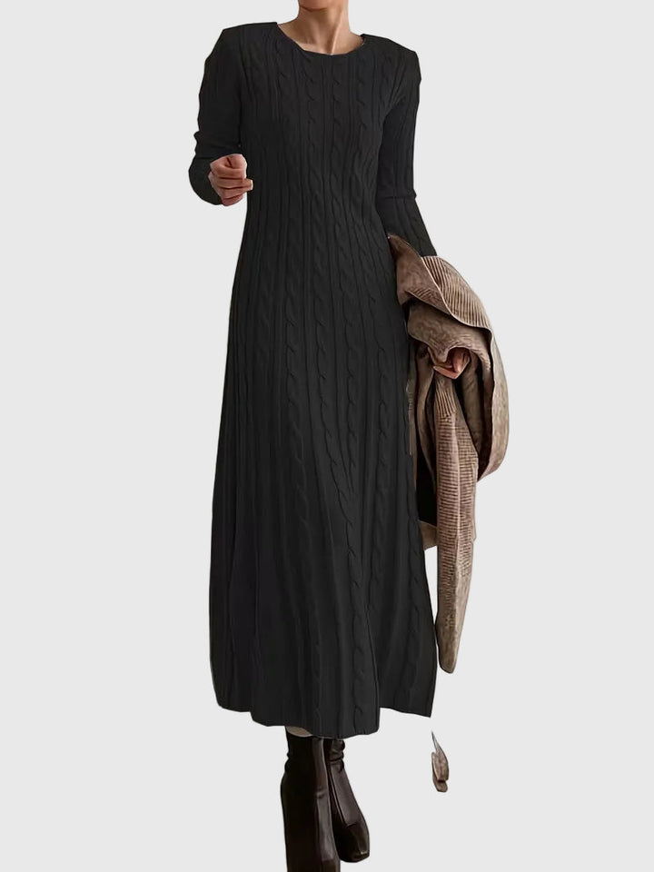 Adèle | Robe Maxi Maille Torsadée