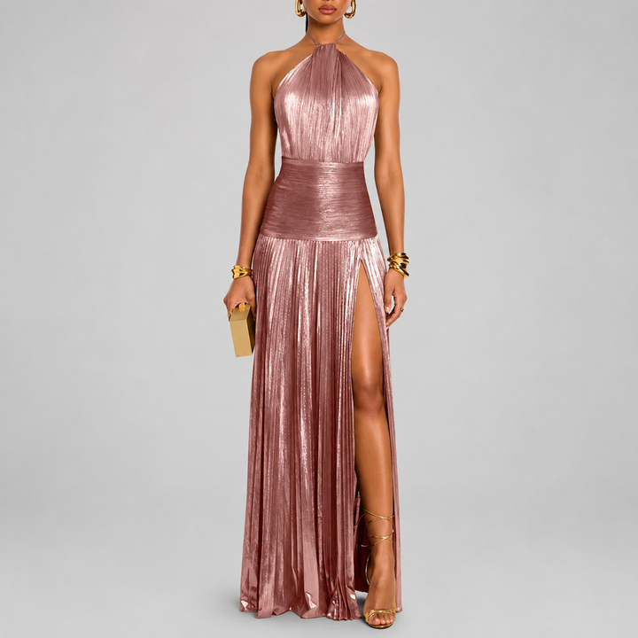 Éléa | Robe longue plissée élégante