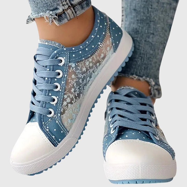 Céleste | Baskets Dentelle Transparente