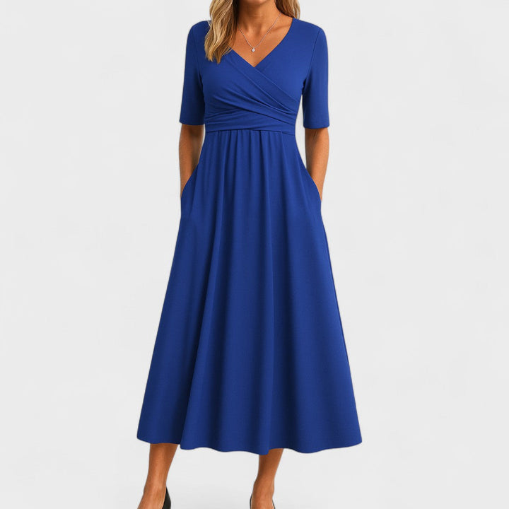 Émilie | Robe Maxi Cache-Cœur Élégante