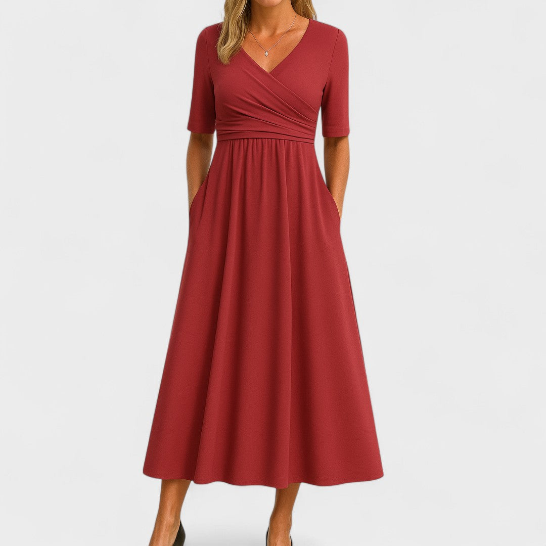 Émilie | Robe Maxi Cache-Cœur Élégante