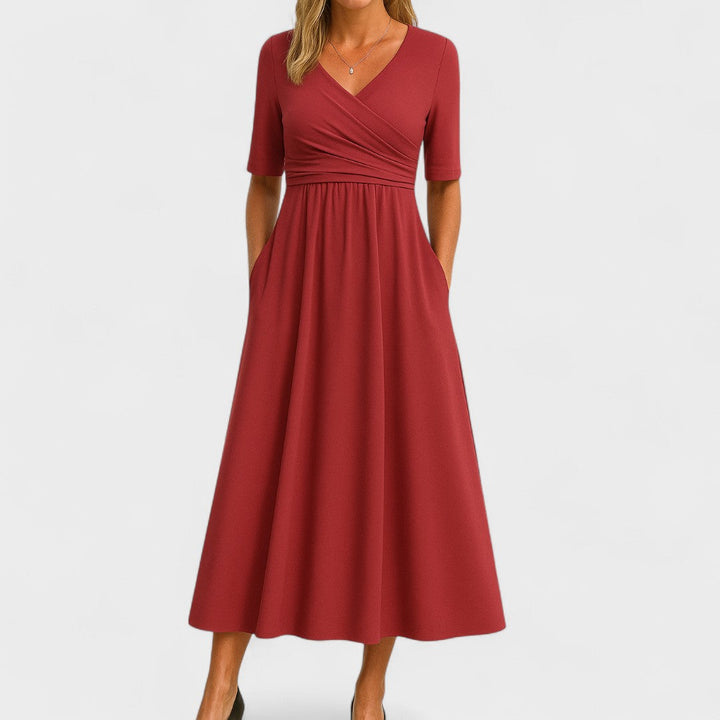 Émilie | Robe Maxi Cache-Cœur Élégante