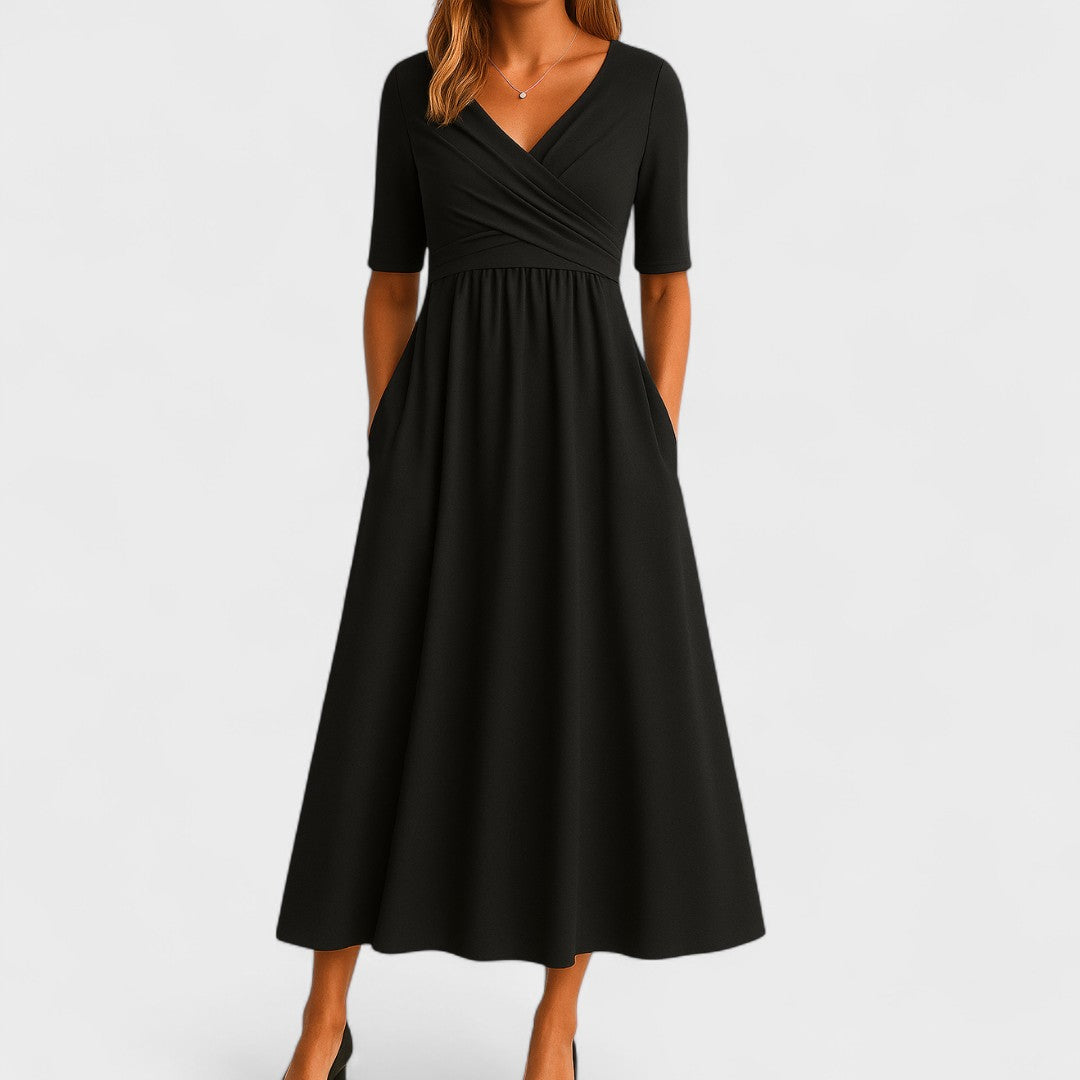 Émilie | Robe Maxi Cache-Cœur Élégante