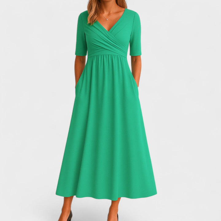 Émilie | Robe Maxi Cache-Cœur Élégante