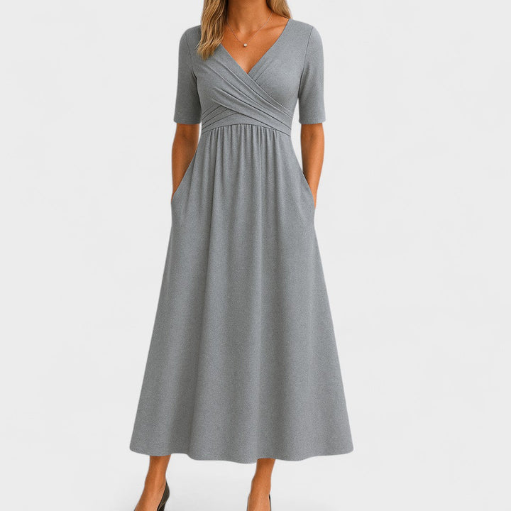 Émilie | Robe Maxi Cache-Cœur Élégante