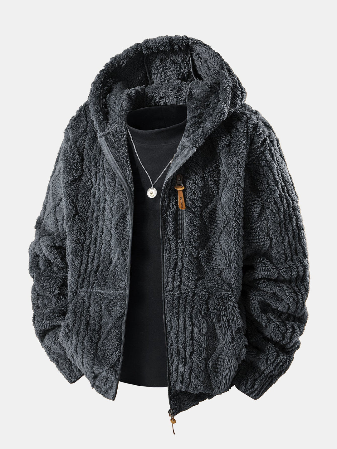 Bluza z kapturem Velinor Jacquard Teddy