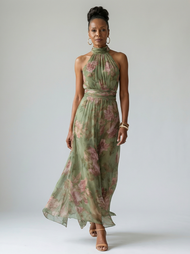 Mireille | Robe Midi Halter