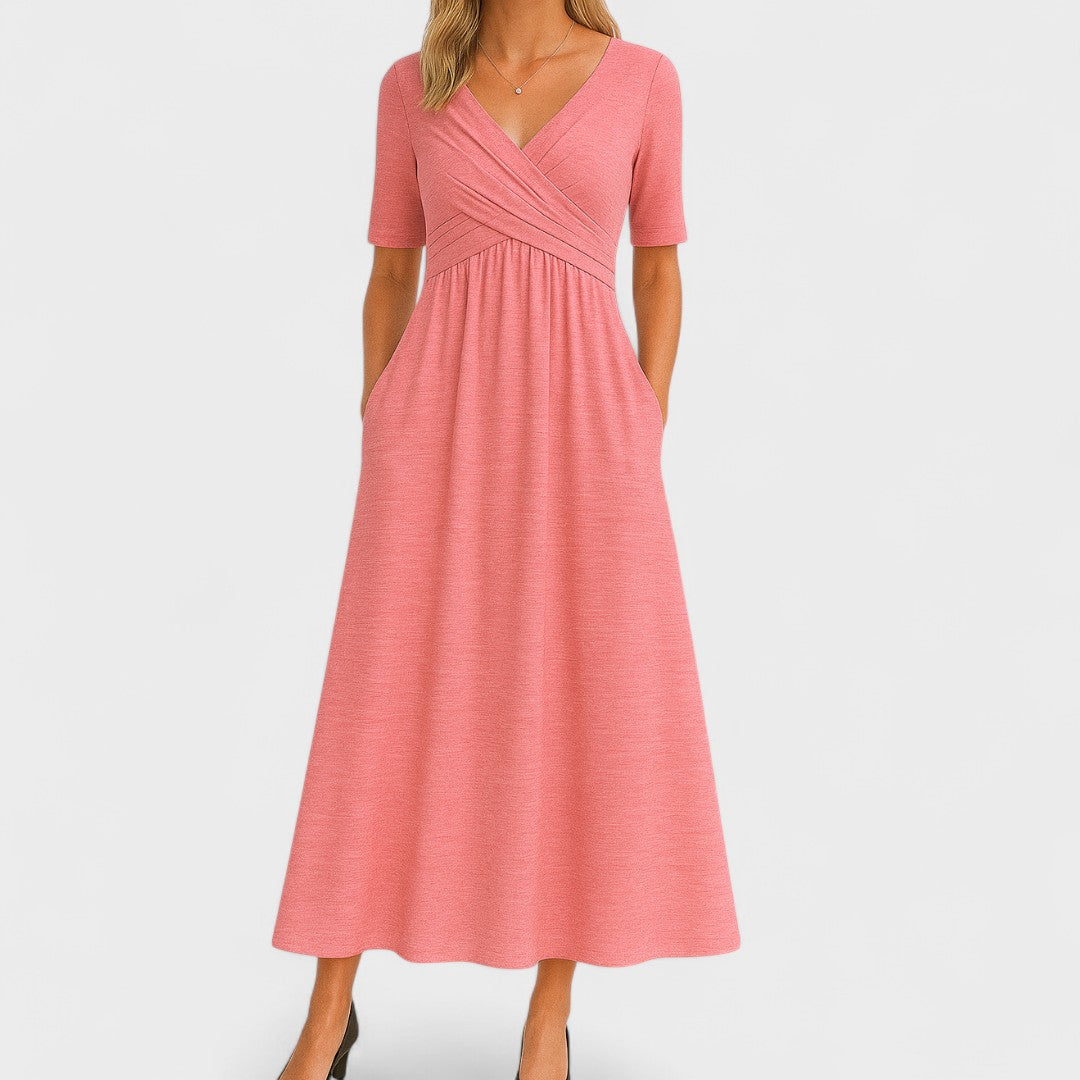 Émilie | Robe Maxi Cache-Cœur Élégante