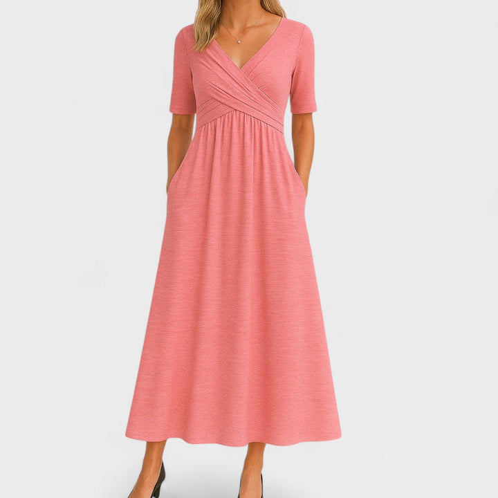 Émilie | Robe Maxi Cache-Cœur Élégante