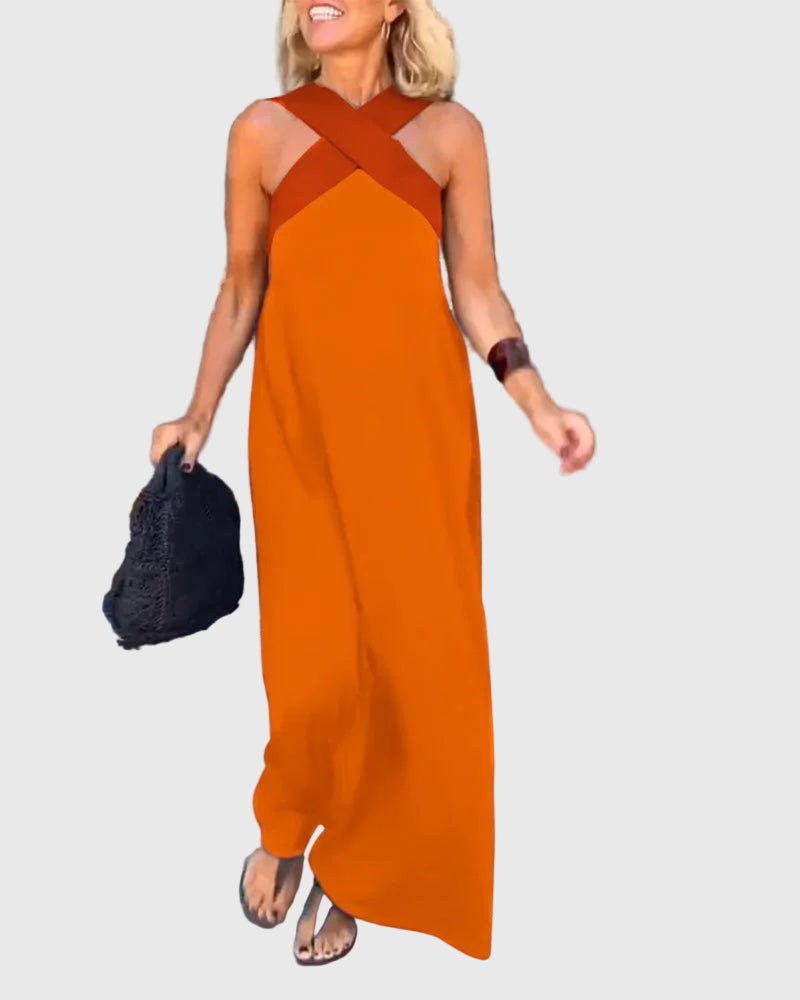 Maëlys | Robe Maxi Dos Nu Élégante