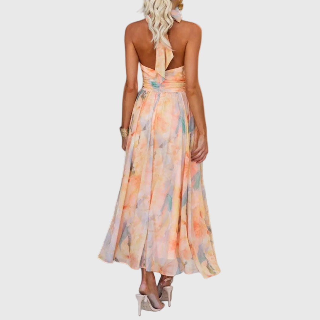Élodie | Robe Maxi Aquarelle Élégante