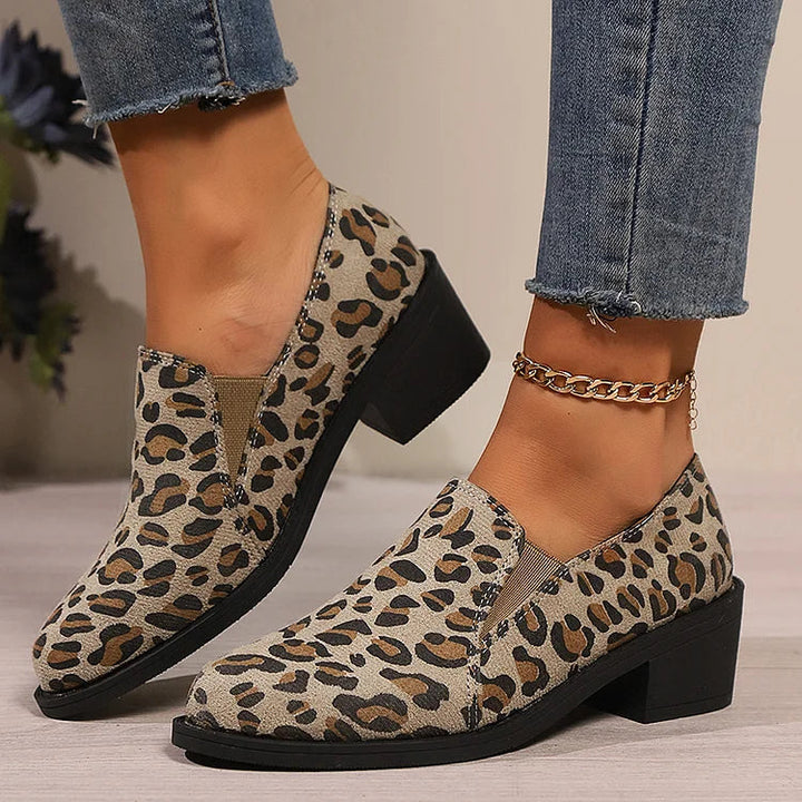 Savina | Mocassins Léopard Confort