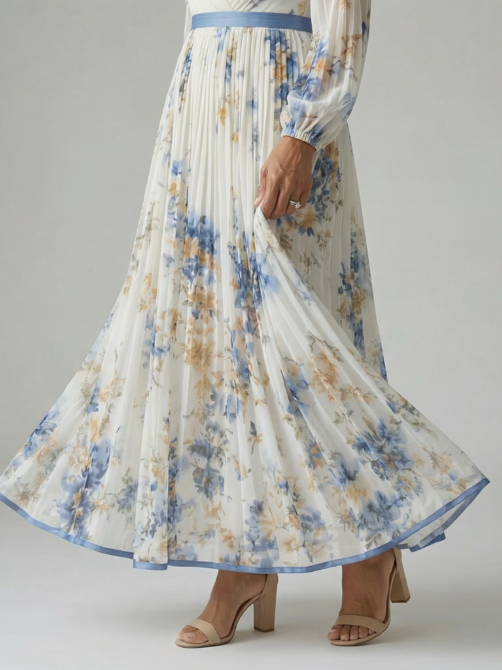 Ewa | Robe Midi Croisée Plissée