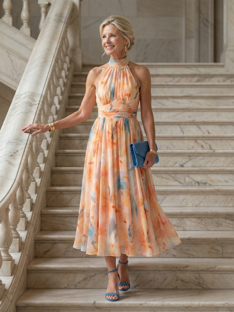 Lena | Robe Midi Halter