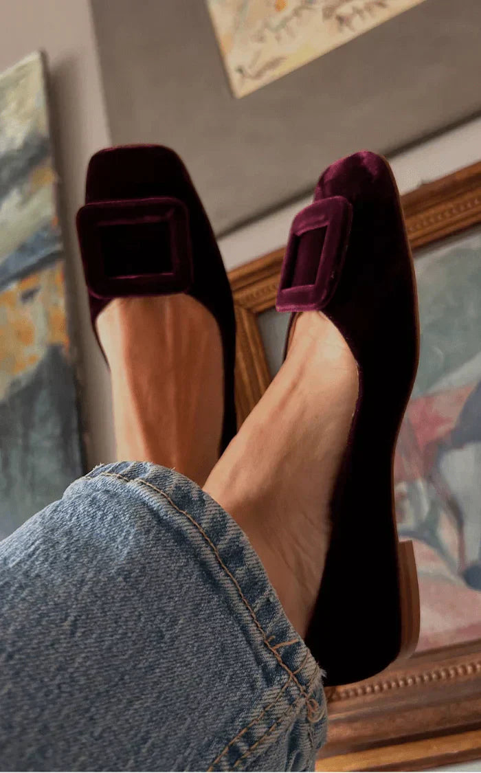 Velina | Mocassins Velours Élégance