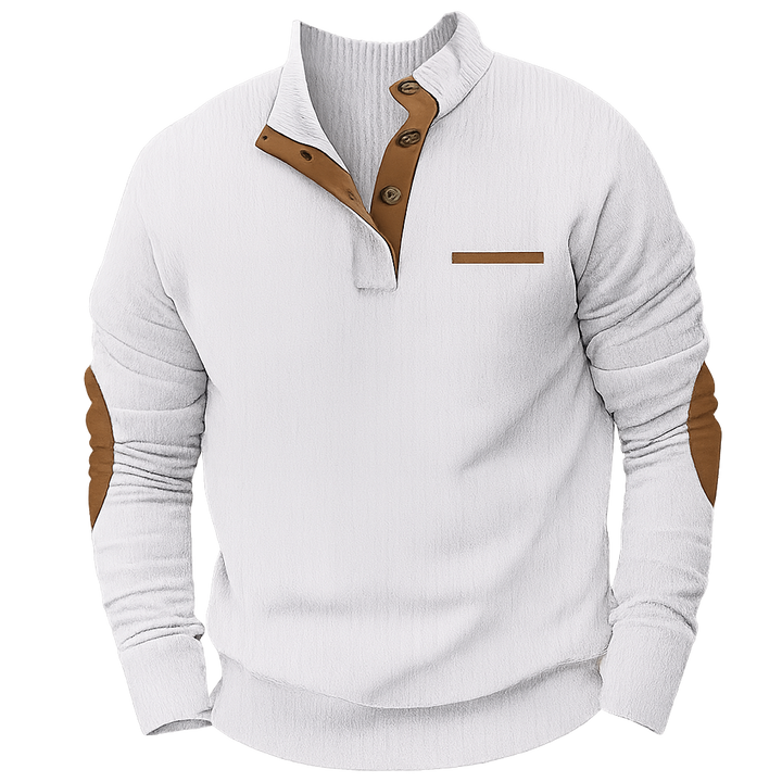 Bellonaro™ | Sweter z korduroy z ćwierć guzikiem