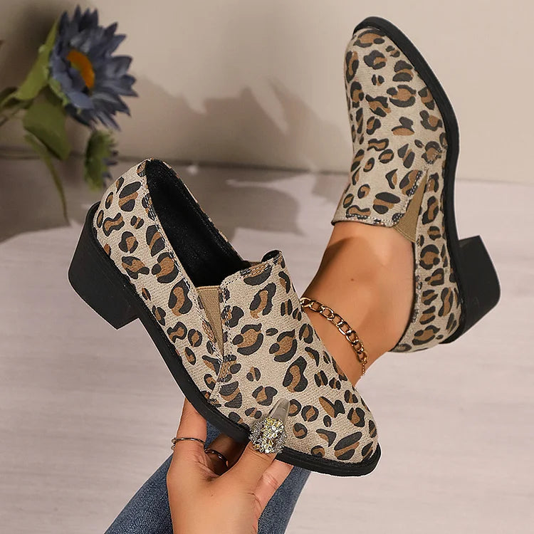 Savina | Mocassins Léopard Confort