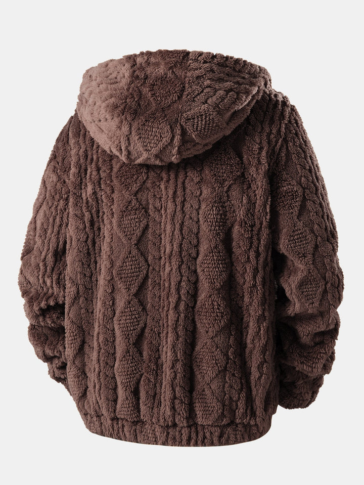 Bluza z kapturem Velinor Jacquard Teddy