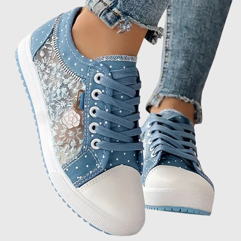 Céleste | Baskets Dentelle Transparente