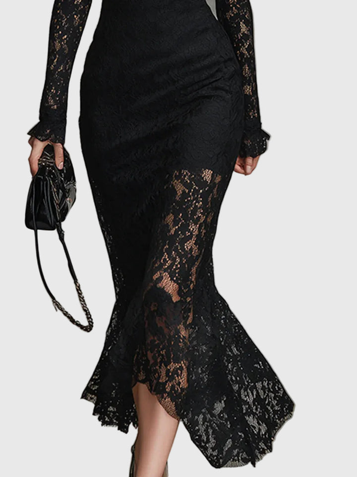 Séraphine | Robe Maxi Dentelle Élégante