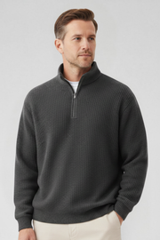 Everett™ | Sweter z dzianiny z ćwierć zamkiem