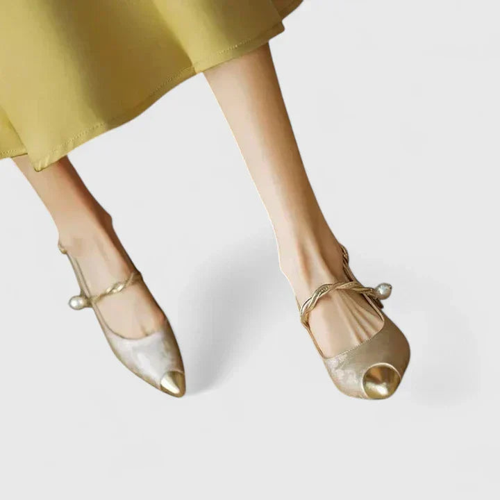 Aurélia | Mocassins Slingback Élégance Dorée