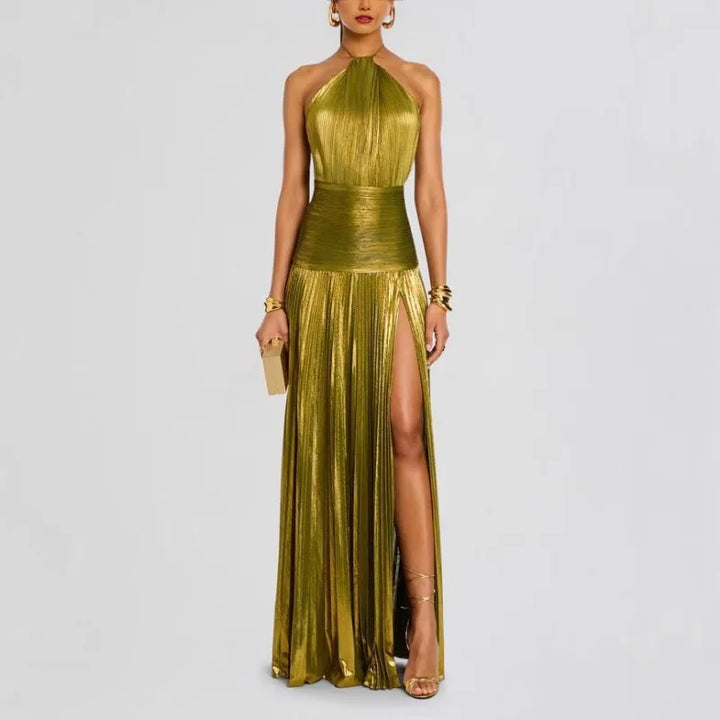 Éléa | Robe longue plissée élégante
