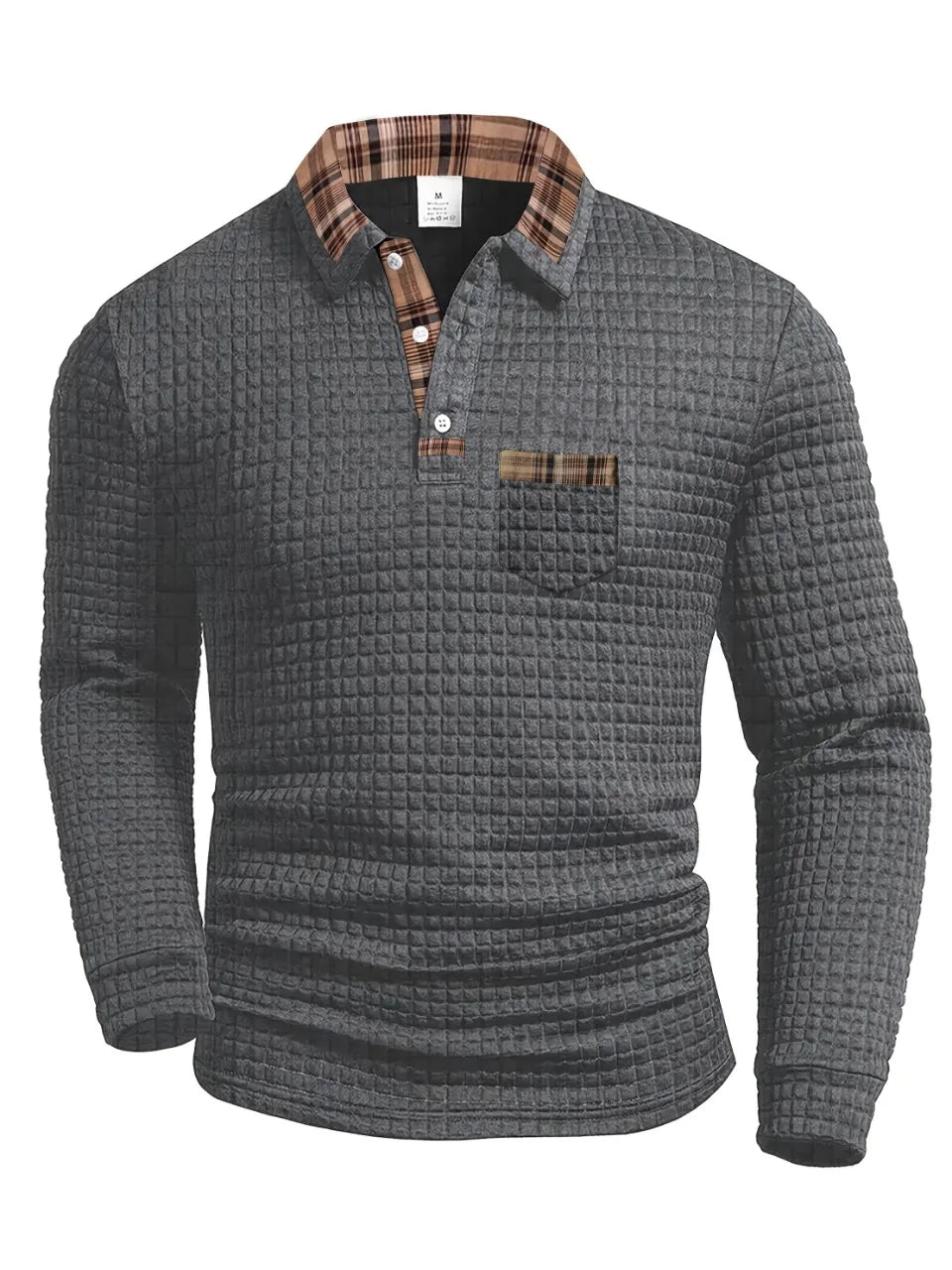 Cason Elegancki Sweter Polo z Dzianiny