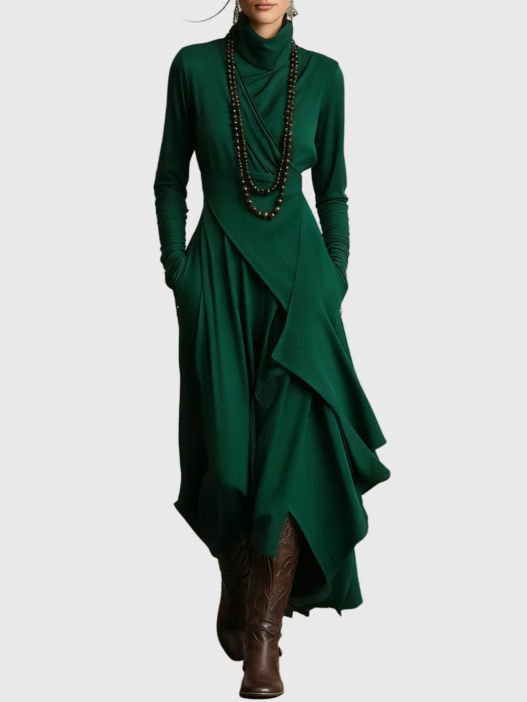Isabeau | Robe Maxi Drapée Élégance