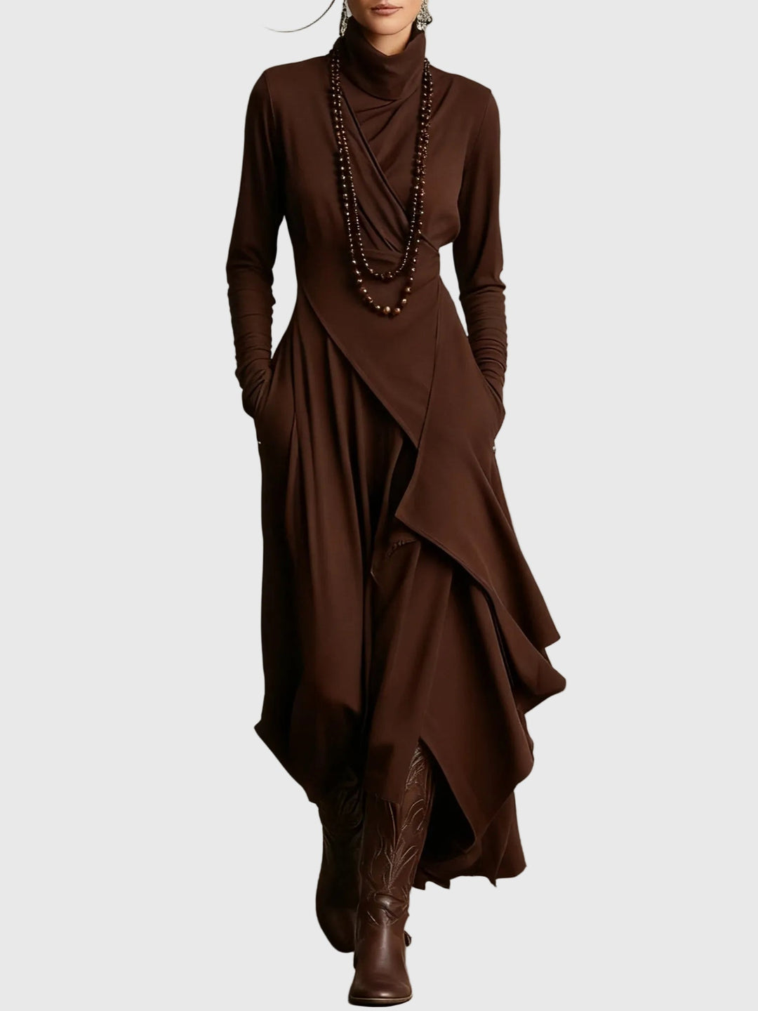 Isabeau | Robe Maxi Drapée Élégance