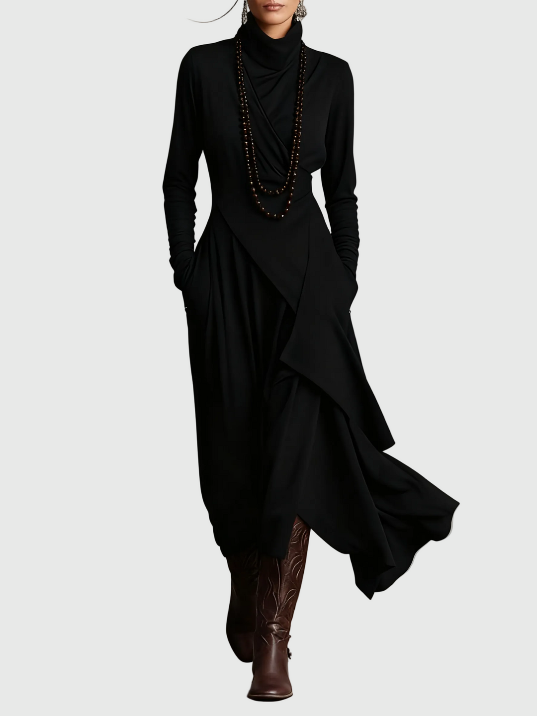 Isabeau | Robe Maxi Drapée Élégance