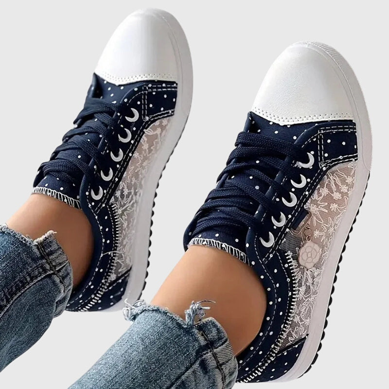 Céleste | Baskets Dentelle Transparente