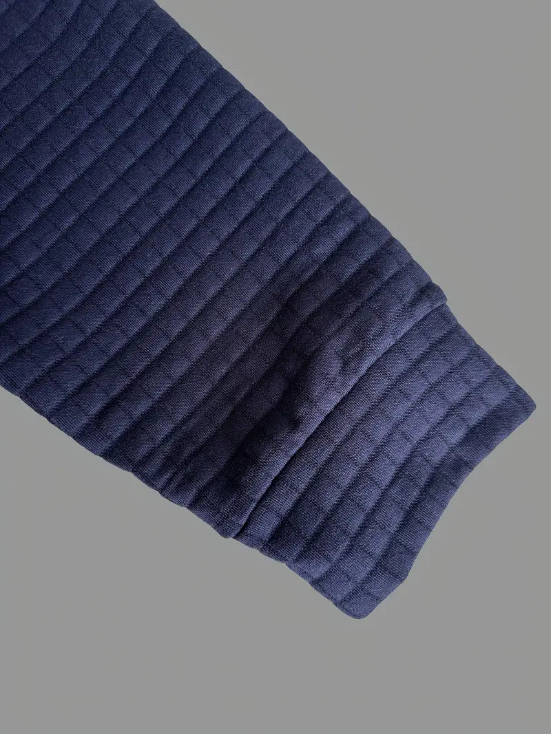 Męska koszulka polo w slim fit z teksturowanym materiałem i kieszenią na zamek w rękawie