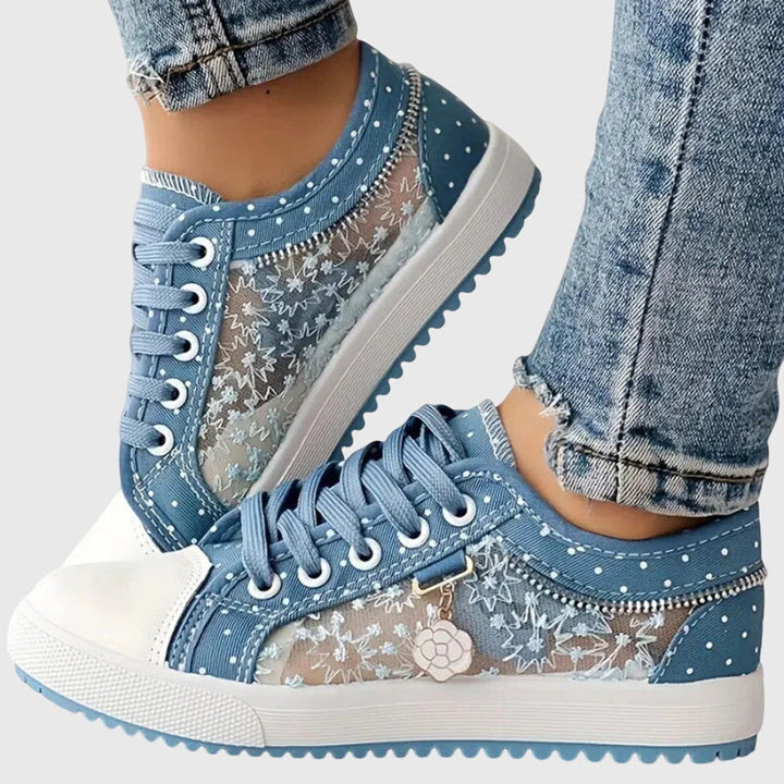 Céleste | Baskets Dentelle Transparente