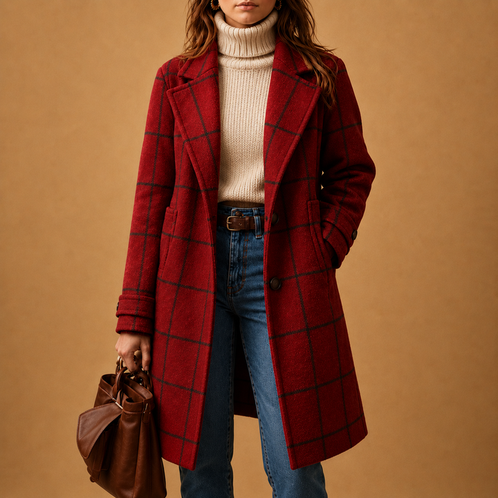 Bethany | Manteau Classique à Carreaux