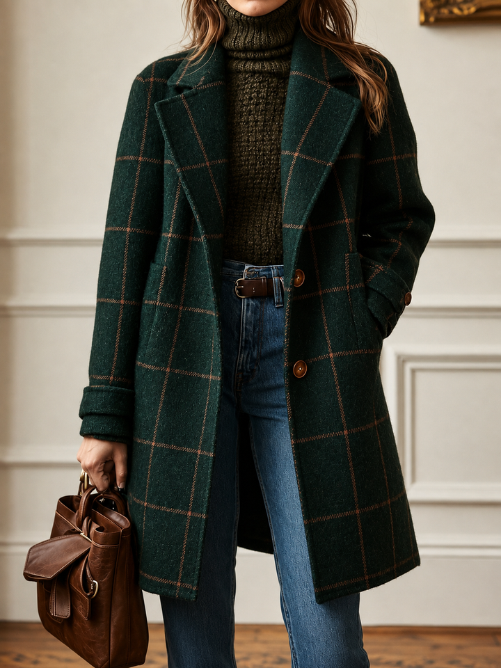 Bethany | Manteau Classique à Carreaux