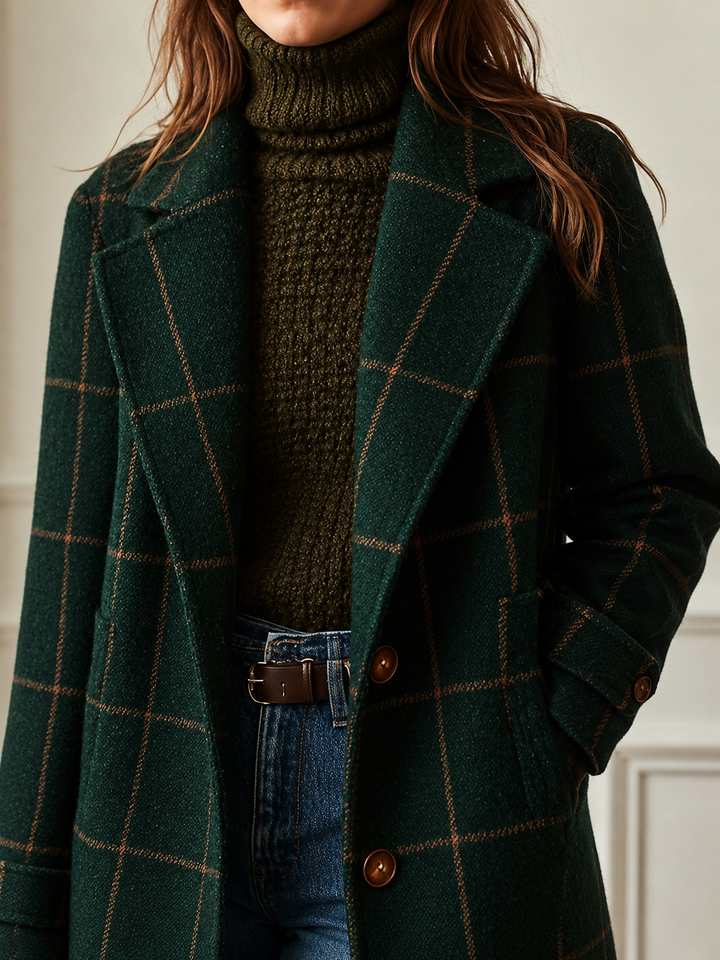 Bethany | Manteau Classique à Carreaux
