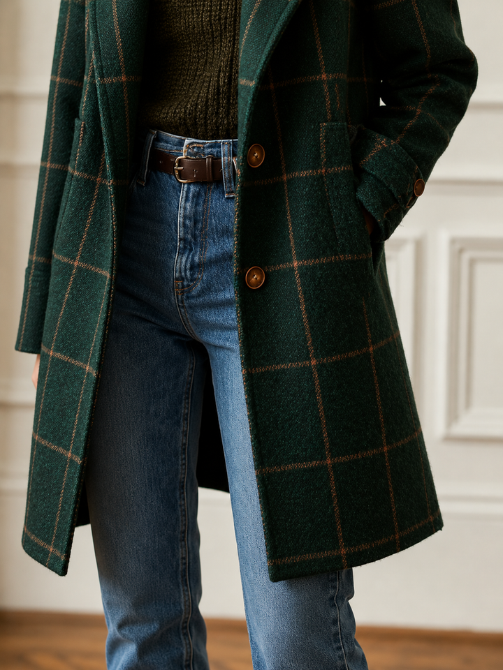 Bethany | Manteau Classique à Carreaux