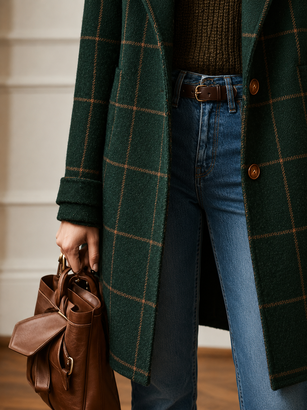 Bethany | Manteau Classique à Carreaux