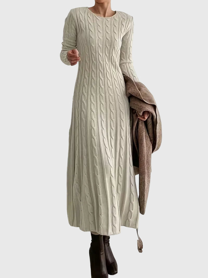 Adèle | Robe Maxi Maille Torsadée