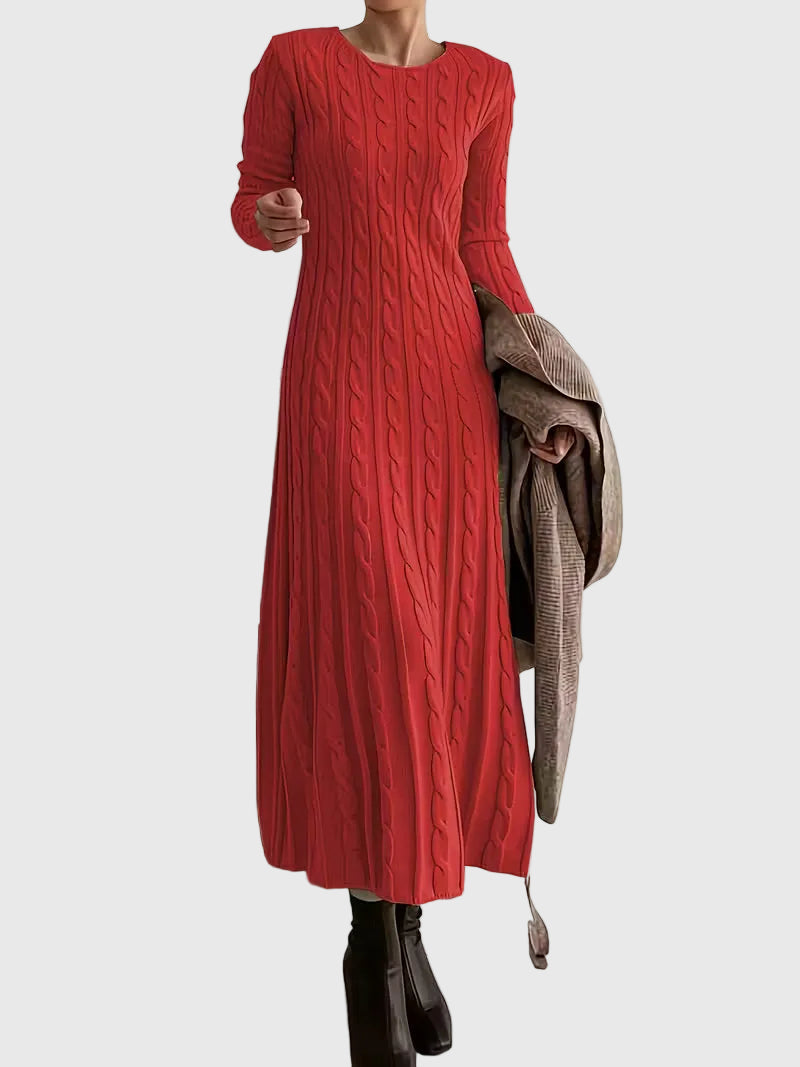 Adèle | Robe Maxi Maille Torsadée