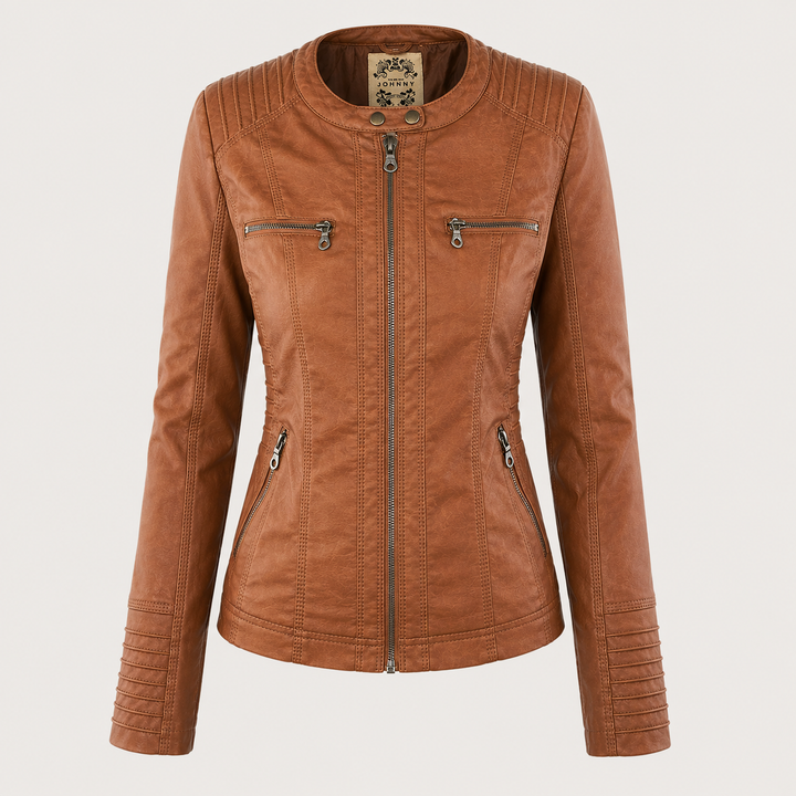 Diane | Veste en Cuir avec Capuche