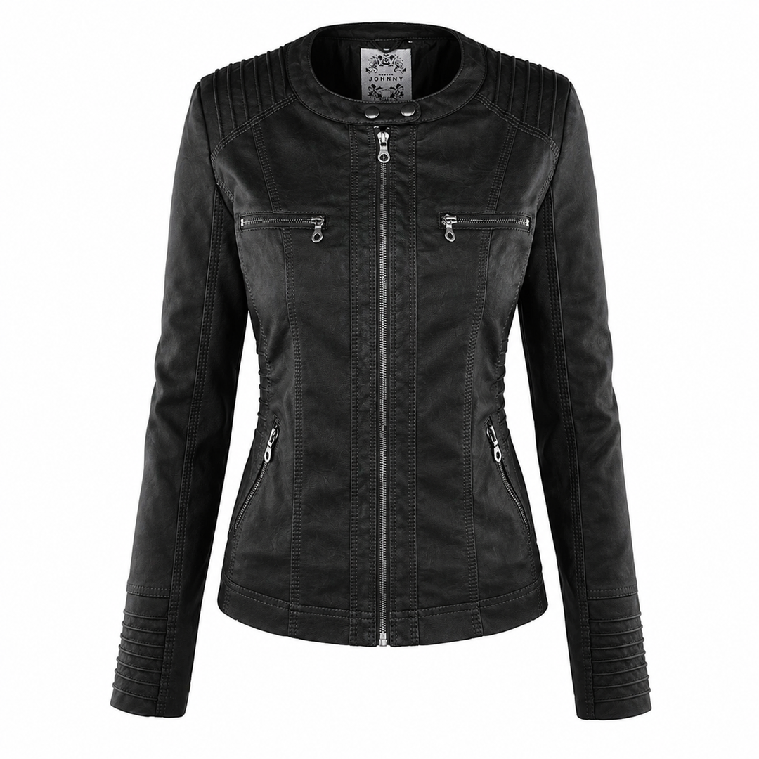 Diane | Veste en Cuir avec Capuche