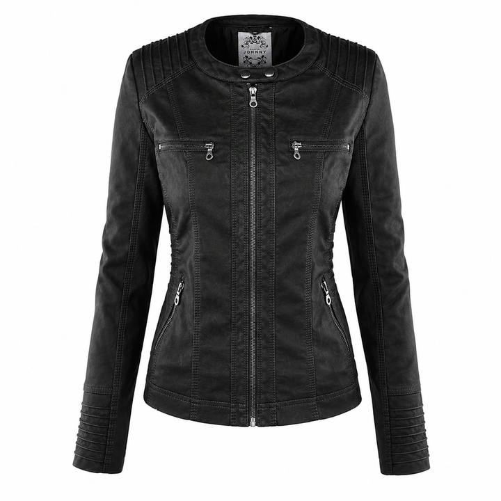 Diane | Veste en Cuir avec Capuche