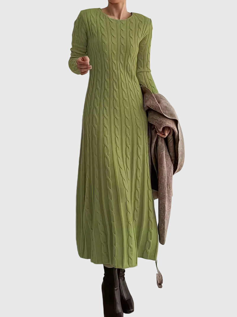 Adèle | Robe Maxi Maille Torsadée