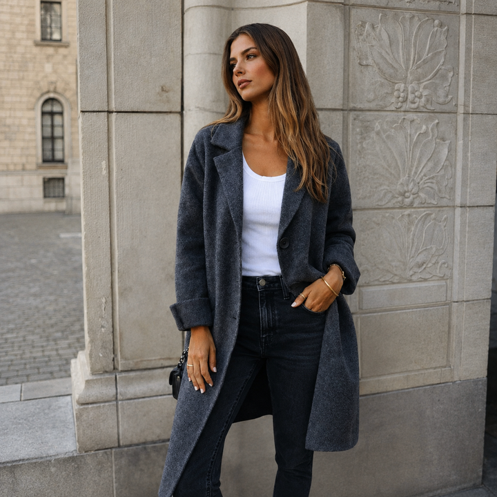Melanie | Manteau Classique avec Boutons