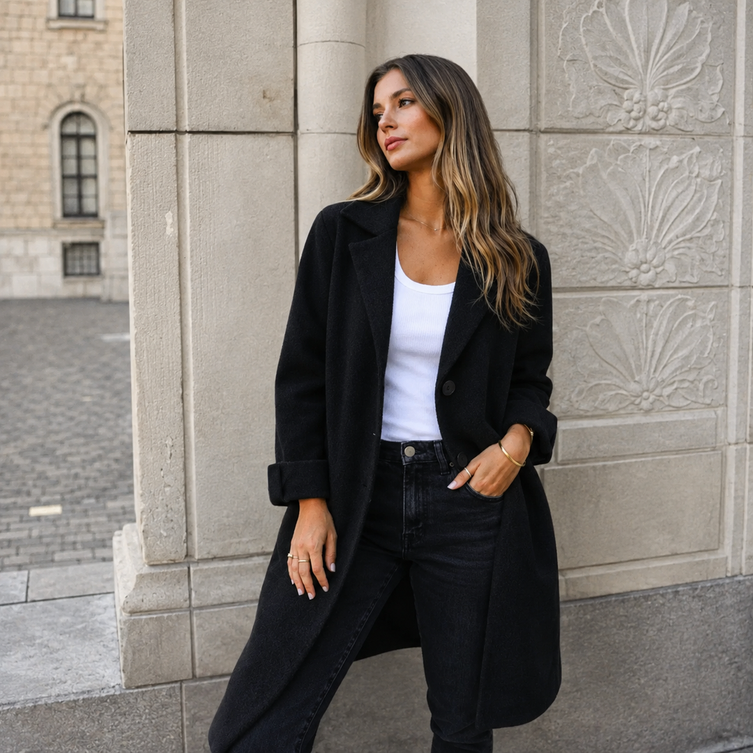 Melanie | Manteau Classique avec Boutons