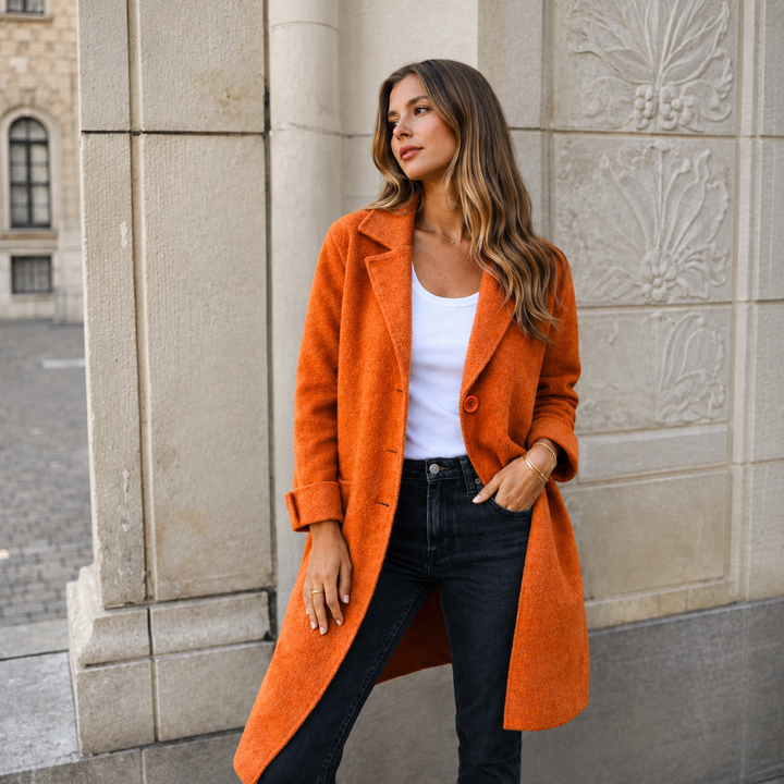 Melanie | Manteau Classique avec Boutons